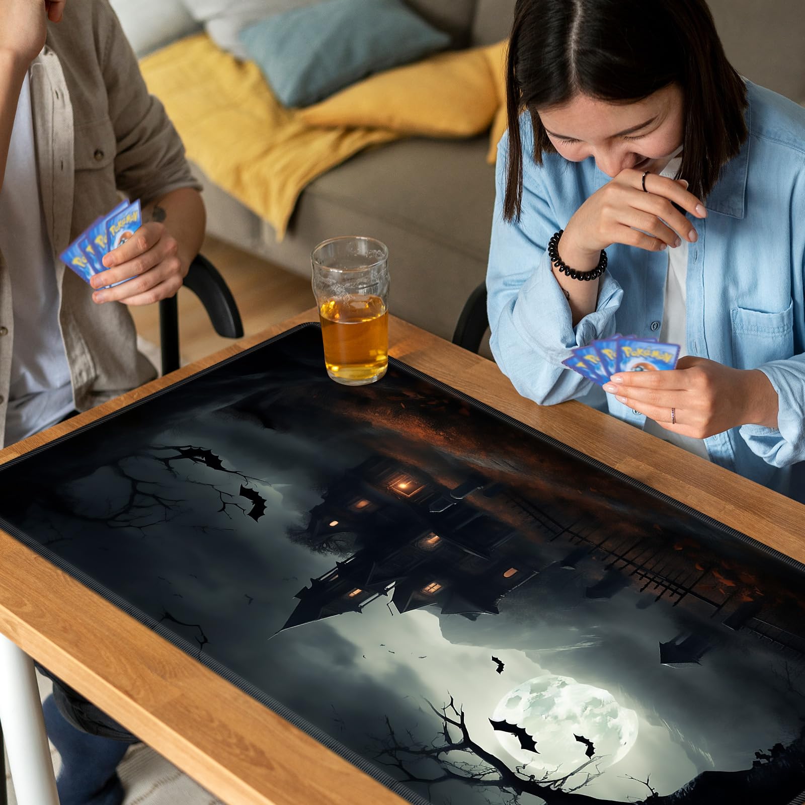 Amazon.com: Playmat for MTG, Card Game Mat Non-Slip Rubber Base